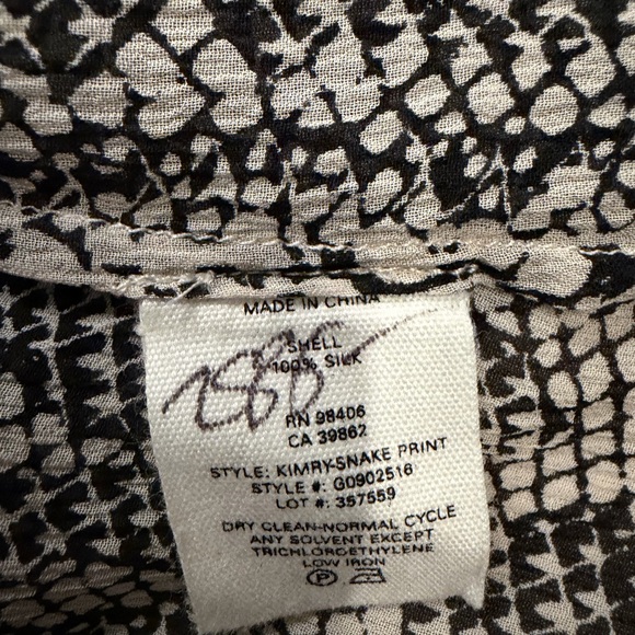 Theory Silk Snake Print Shirt - Picture 8 of 8